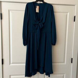 NWT XXL Teal Midi Dress